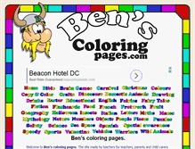 Tablet Screenshot of benscoloringpages.com